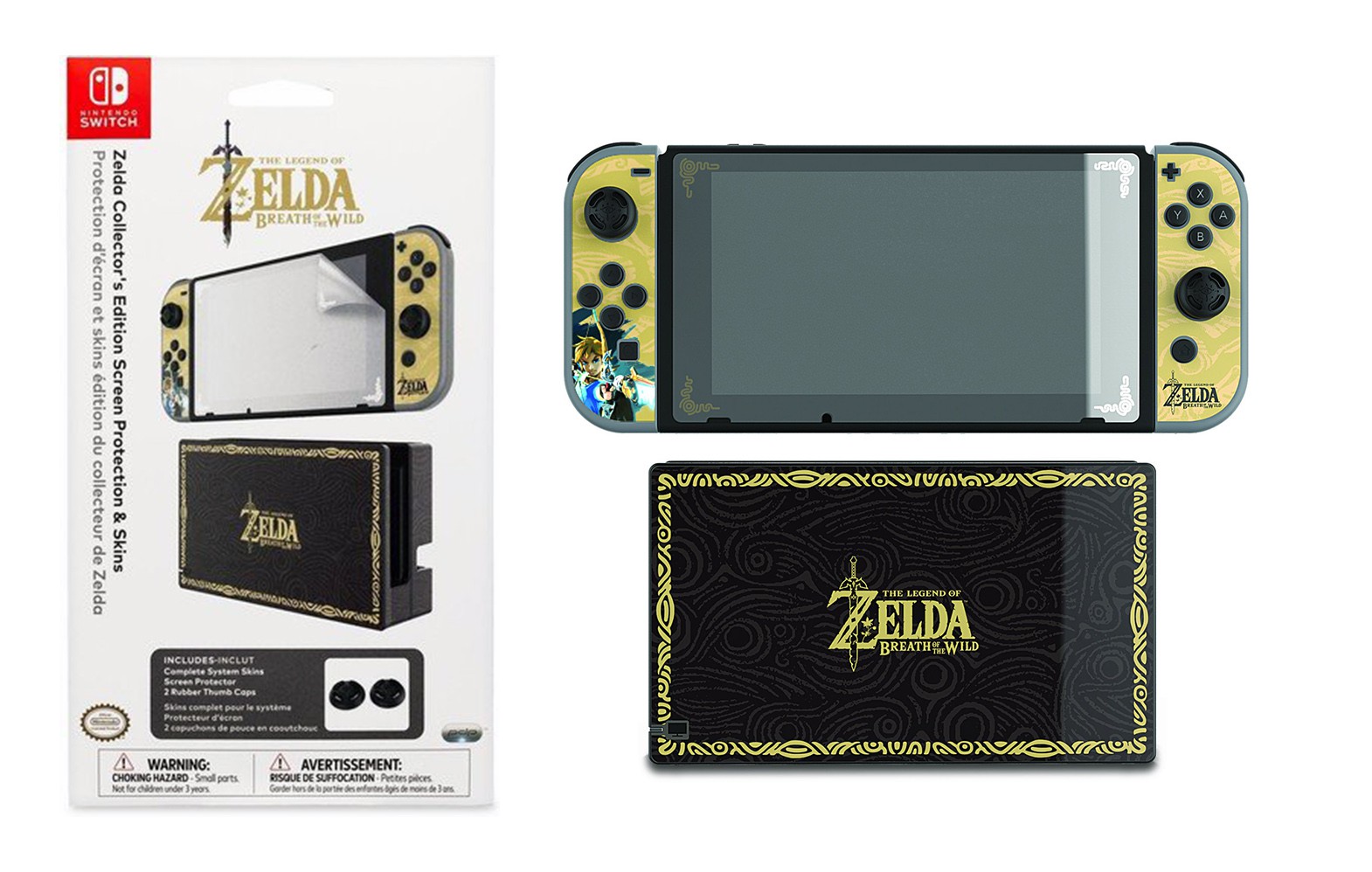 nintendo switch zelda collector's edition screen protection & skins