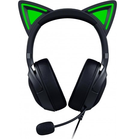 Razer Kraken Kitty V2 - juhtmega RGB peakomplekt Kitty kõrvadega (must)|USB