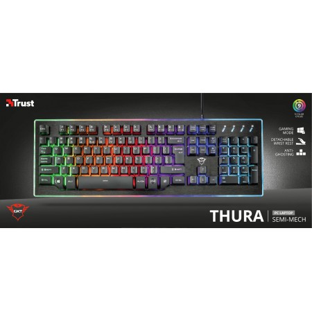 TRUST GXT 860 Thura mecha-membraaniga klaviatuur | US