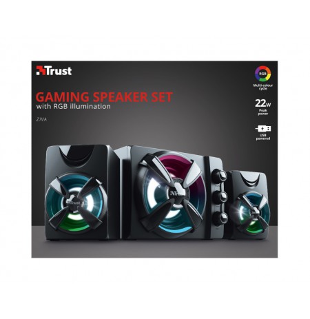 TRUST Ziva RGB 2.1 Gaming Speaker Set 2.1 kõlarid
