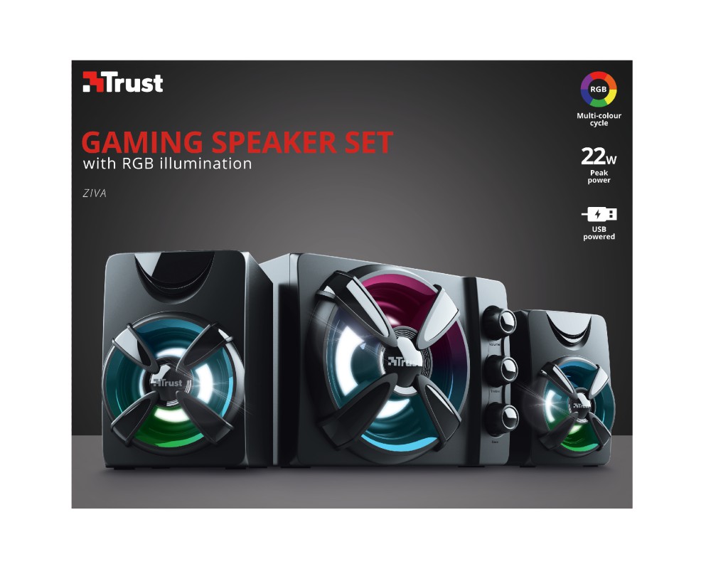 trust gaming speaker set ziva