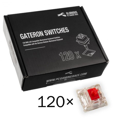 Glorious PC Gaming Race Gateron Red switch’ile | Linear & Silent (120 tk)