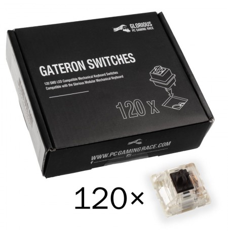 Glorious PC Gaming Race Gateron Black switch’ile | Linear & Silent (120 tk)