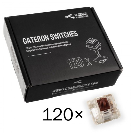 Glorious PC Gaming Race Gateron Brown switch’ile | Tactile & Soft click (120 tk)