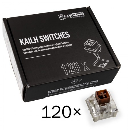 Glorious PC Gaming Race Kailh Box Brown switch’ile | Tactile & Silent (120 tk)