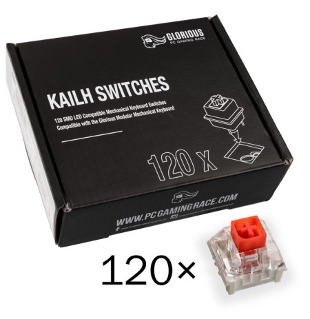 Glorious PC Gaming Race Kailh Box Red switch’ile | Linear & Silent (120 tk)