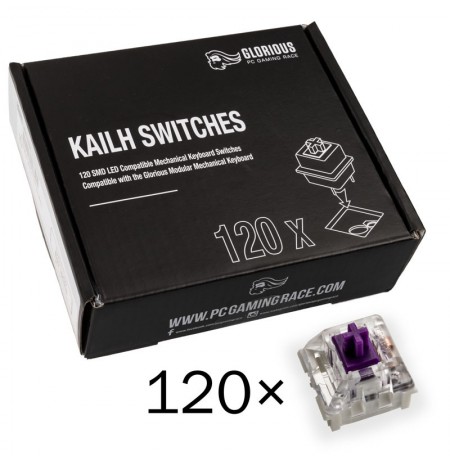 Glorious PC Gaming Race Kailh Pro Purple switch’ile | Tactile & Silent (120 tk)