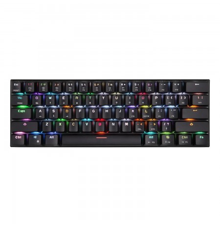 MOTOSPEED CK62 PRO must juhtmevaba 60% mehaaniline RGB taustvalgustusega klaviatuur (US, Red switch)