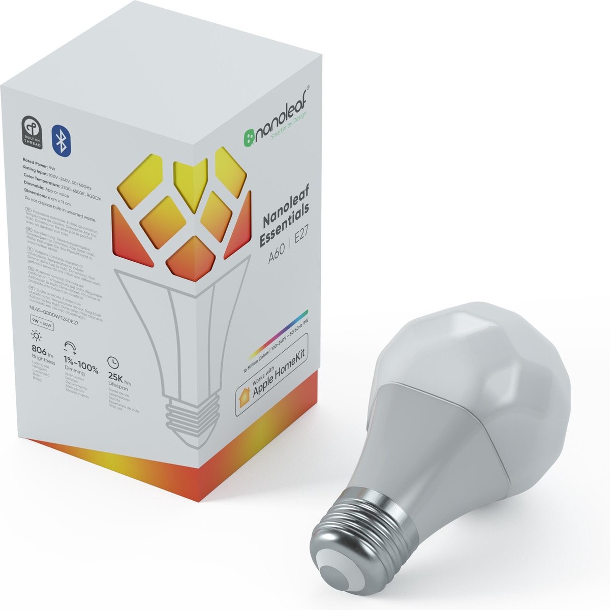 nanoleaf essentials smart bulb e27