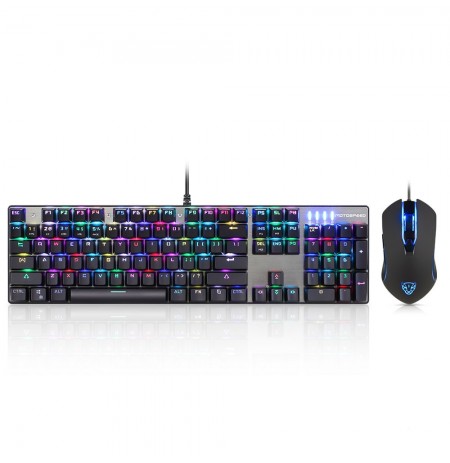 MOTOSPEED CK888 mechanical keyboard with RGB (US, RED switch) + mouse combo