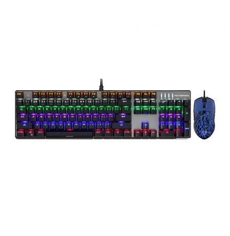 MOTOSPEED CK666 mehaaniline klaviatuur koos RGB taustavalgustuse (US, BLUE switch) + ja hiirekomplektiga