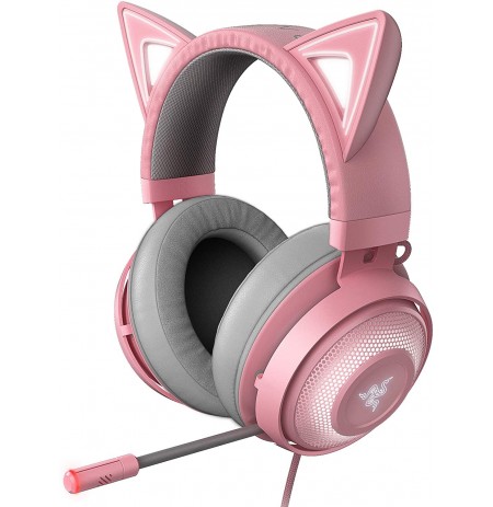 RAZER KRAKEN KITTY Multi-Platform roosad juhtmega kõrvaklapid koos mikrofoniga | USB