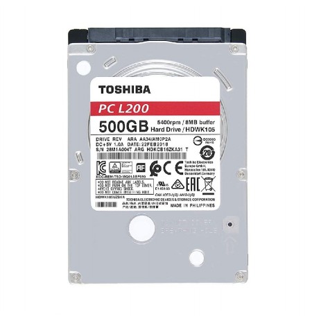 Kõvaketas Toshiba 500GB 5400RPM SATA III 3Gb/s 8MB Cache 2.5" 7mm