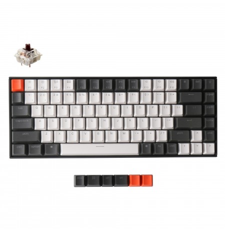 Keychron K2 mehaaniline 75% klaviatuur (juhtmeta, White LED, US, Gateron Brown)