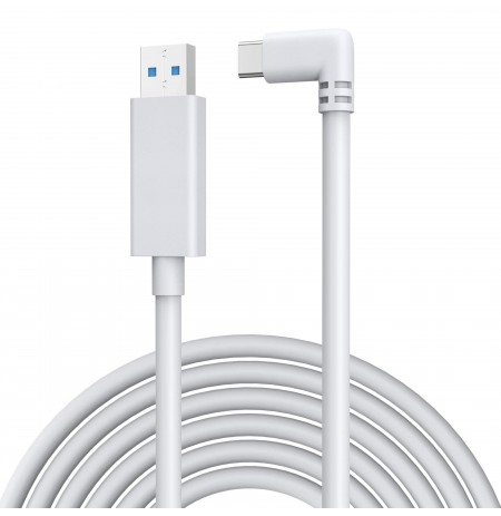 Kiwi Design QC-5 USB-C 16FT(5M) Link Cable for Oculus Quest 1 & 2 (USB 3.2) (Valge)