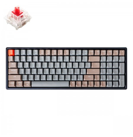 Keychron K4 Traadita mehaaniline 96% klaviatuur (V2, traadita, RGB, Hot-swap, US, Gateron Red)
