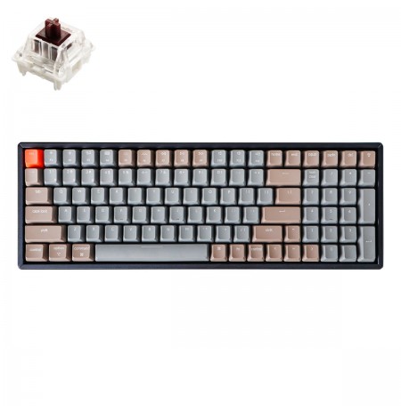 Keychron K4 Traadita mehaaniline 96% klaviatuur (V2, traadita, RGB, Hot-swap, US, Gateron Brown)