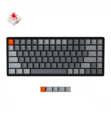 Keychron K2 Traadita mehaaniline 75% klaviatuur (traadita, RGB, US, Gateron Red)