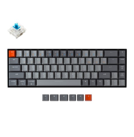 Keychron K6 65% mehaaniline klaviatuur (juhtmeta, RGB, Hot-swap, US, Gateron Blue )