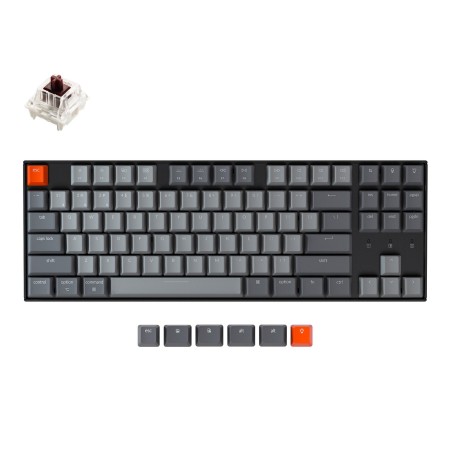 Keychron K8 mehaaniline 80% klaviatuur (traadita, White LED, Hot-swap, US, Gateron Brown)