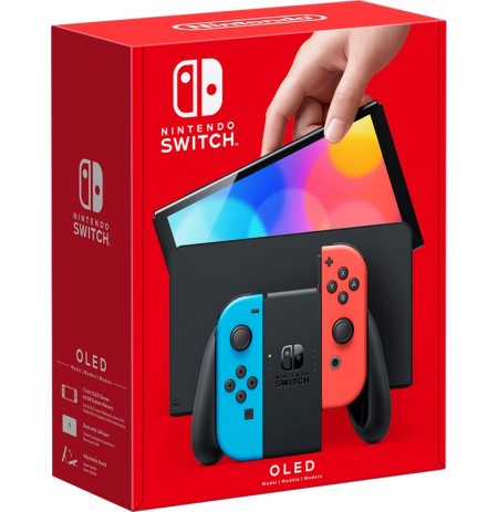 Nintendo Switch OLED konsool (koos Neon Red ja Neon Blue Joy-Con)