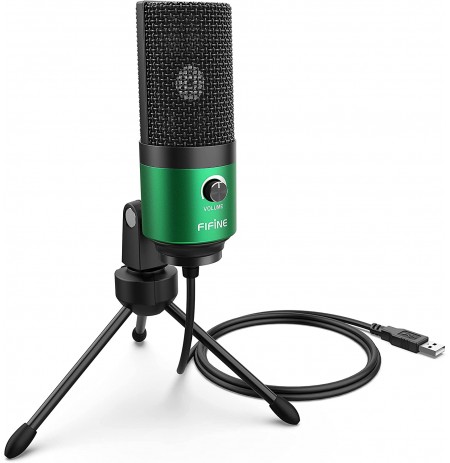 FIFINE K669B roheline kondensaator mikrofon | USB
