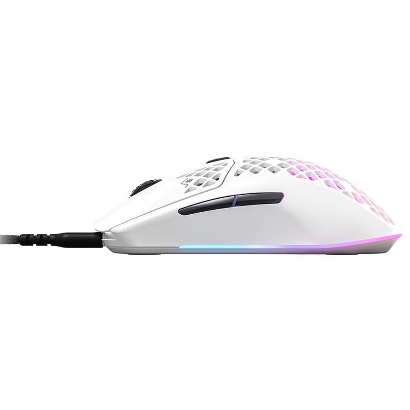 SteelSeries Aerox 3 2022 Edition wired lightweight gaming mouse | 8500 DPI (valge)