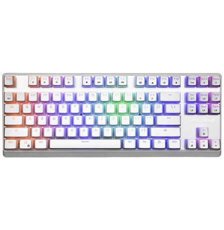 MODECOM VOLCANO LANPARTY RGB WHITE mänguri klaviatuur BLUE US
