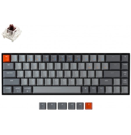 Keychron K6 65% mehaaniline klaviatuur (juhtmeta, White Backlight, US, Gateron Brown)