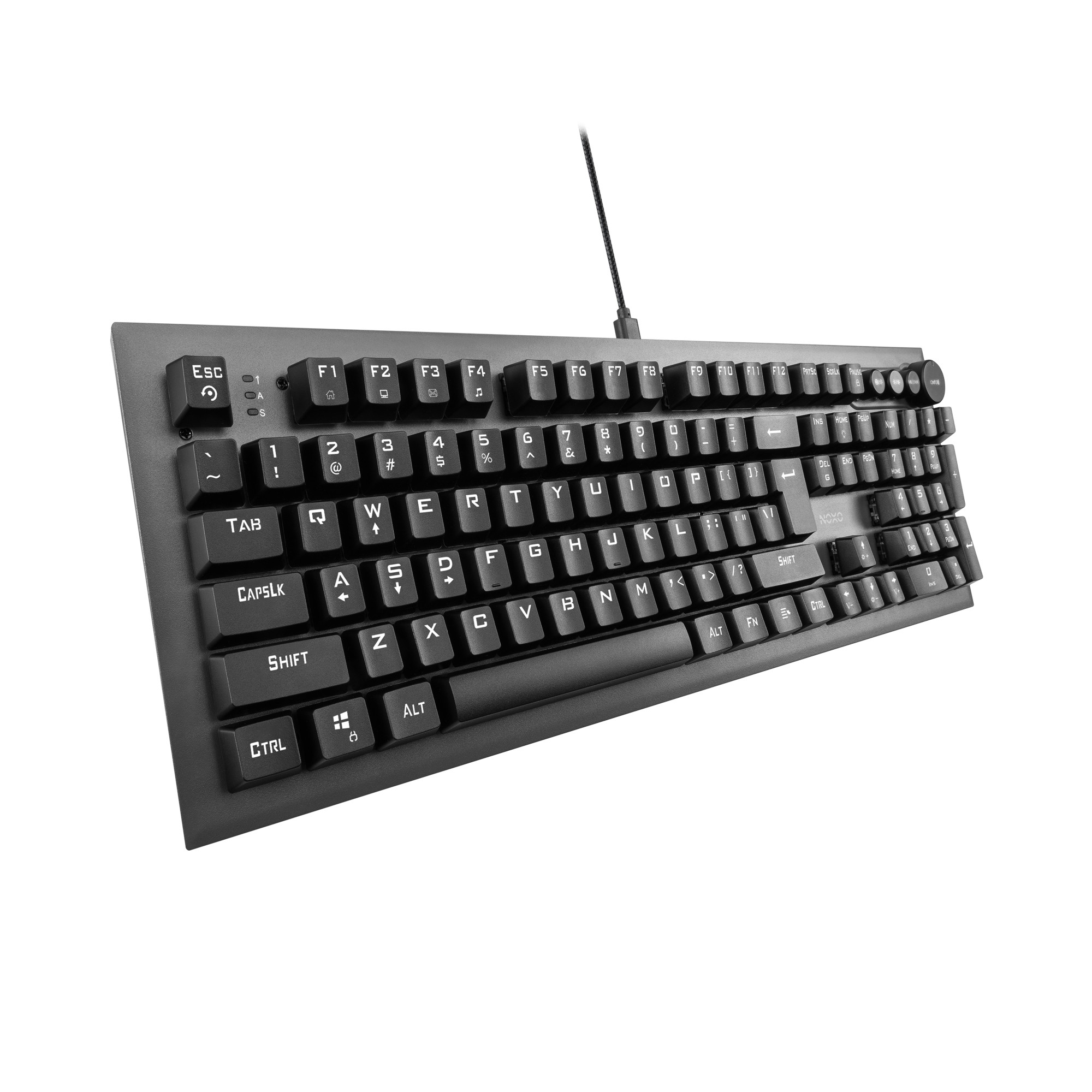 NOXO Conqueror mehaaniline juhtmega RGB klaviatuur l US, Blue Switch