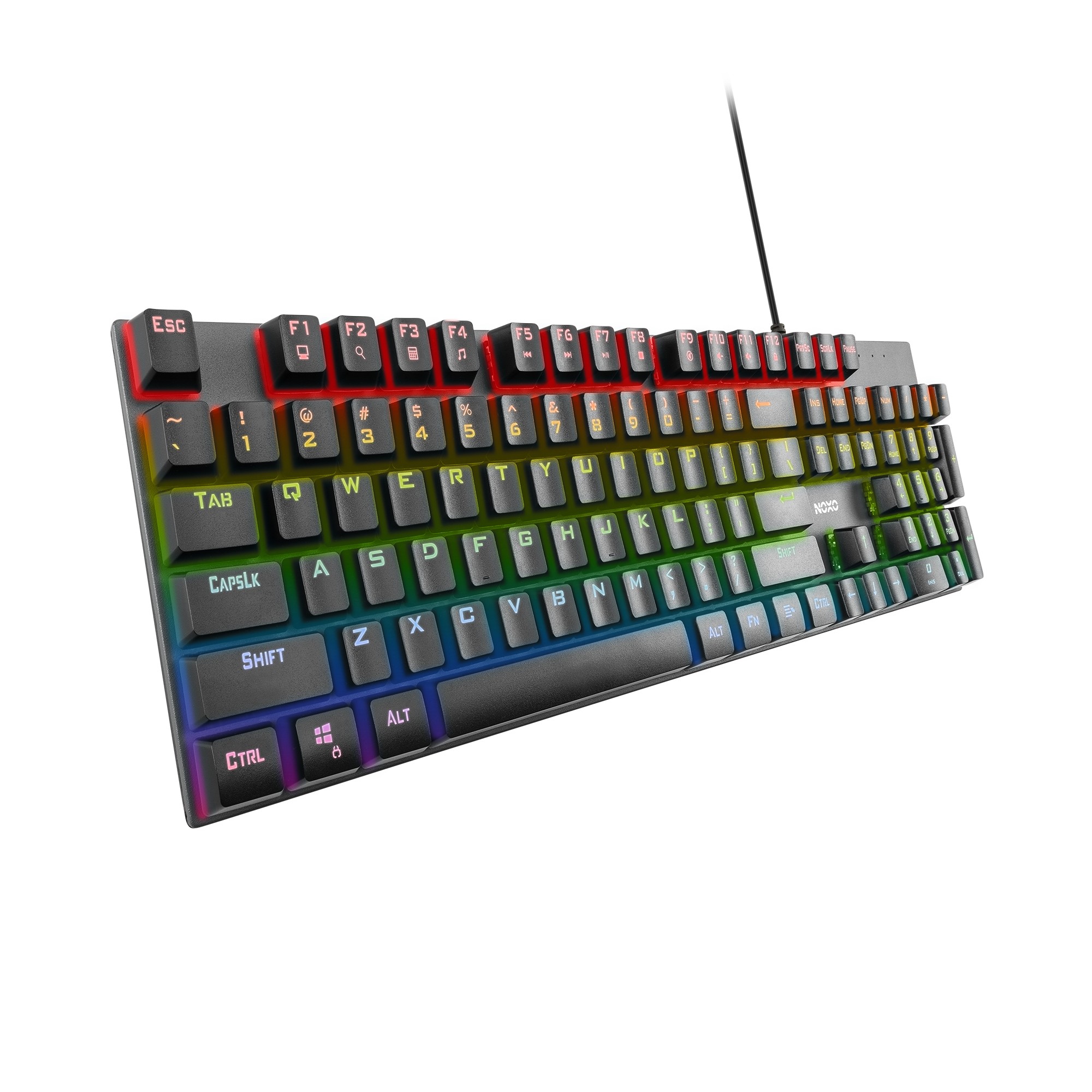 NOXO Retaliation mehaaniline juhtmega RGB klaviatuur l US, Blue Switch