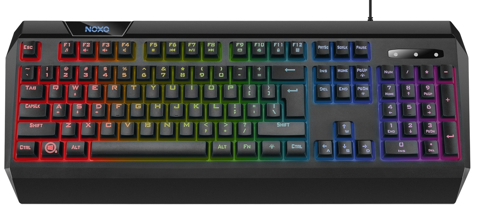 NOXO Origin membraaniga juhtmega RGB klaviatuur l US, Blue Switch