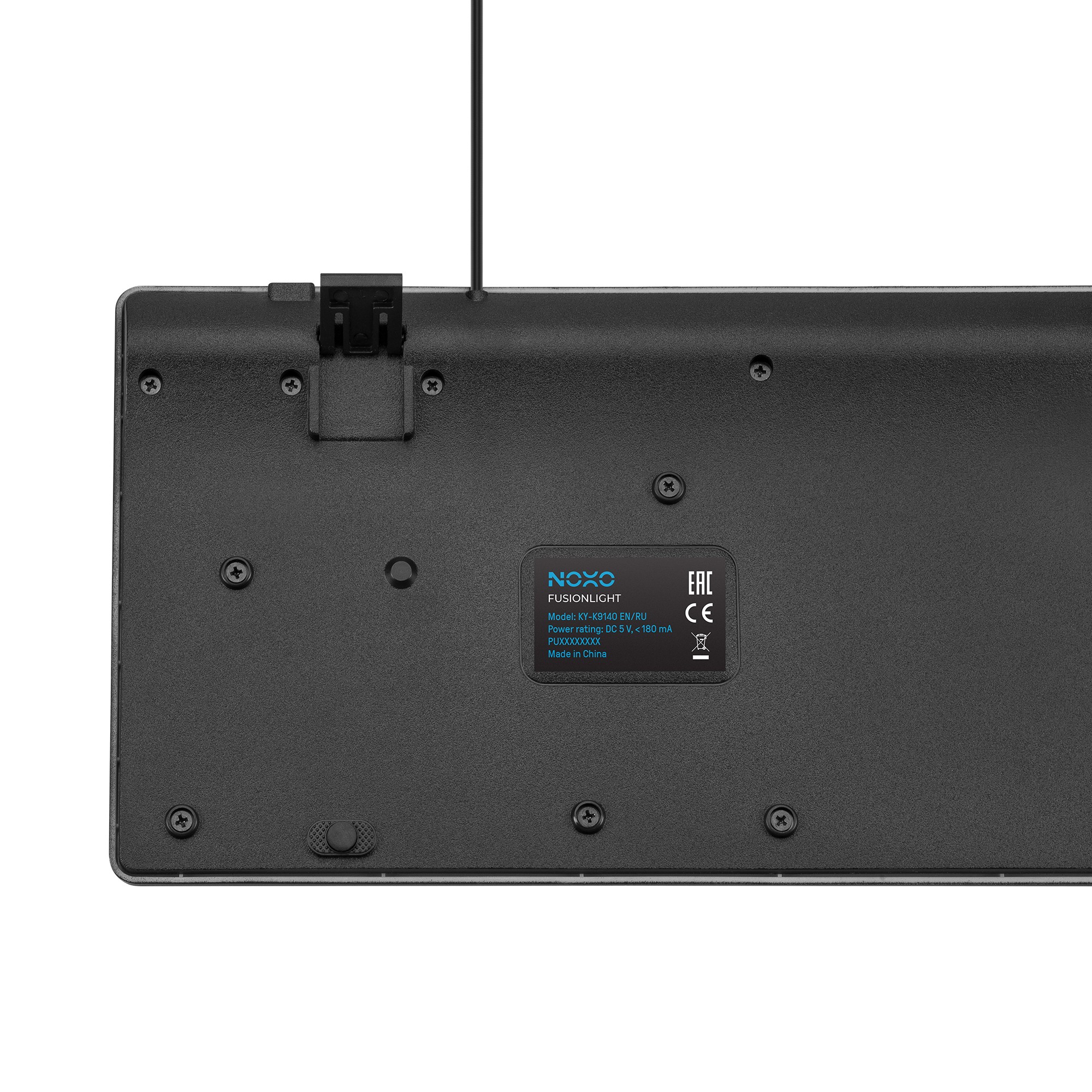 NOXO Fusionlight membraaniga juhtmega RGB klaviatuur l US, Blue Switch