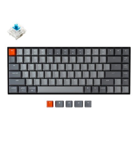Keychron K2 Traadita mehaaniline 75% klaviatuur (traadita, RGB, US, Gateron Blue)