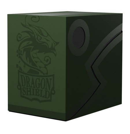 Dragon Shield Double Shell Deck Box - Forest Green/Black