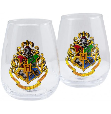 Harry Potter Hogwarts Crest Two Glasses (400ml)