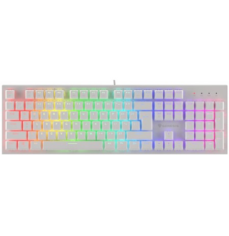 GENESIS THOR 303 RGB juhtmega valge mehaaniline klaviatuur | Outemu Brown