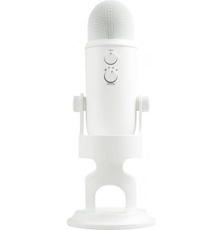 Blue Yeti (valge) kondensaator mikrofon