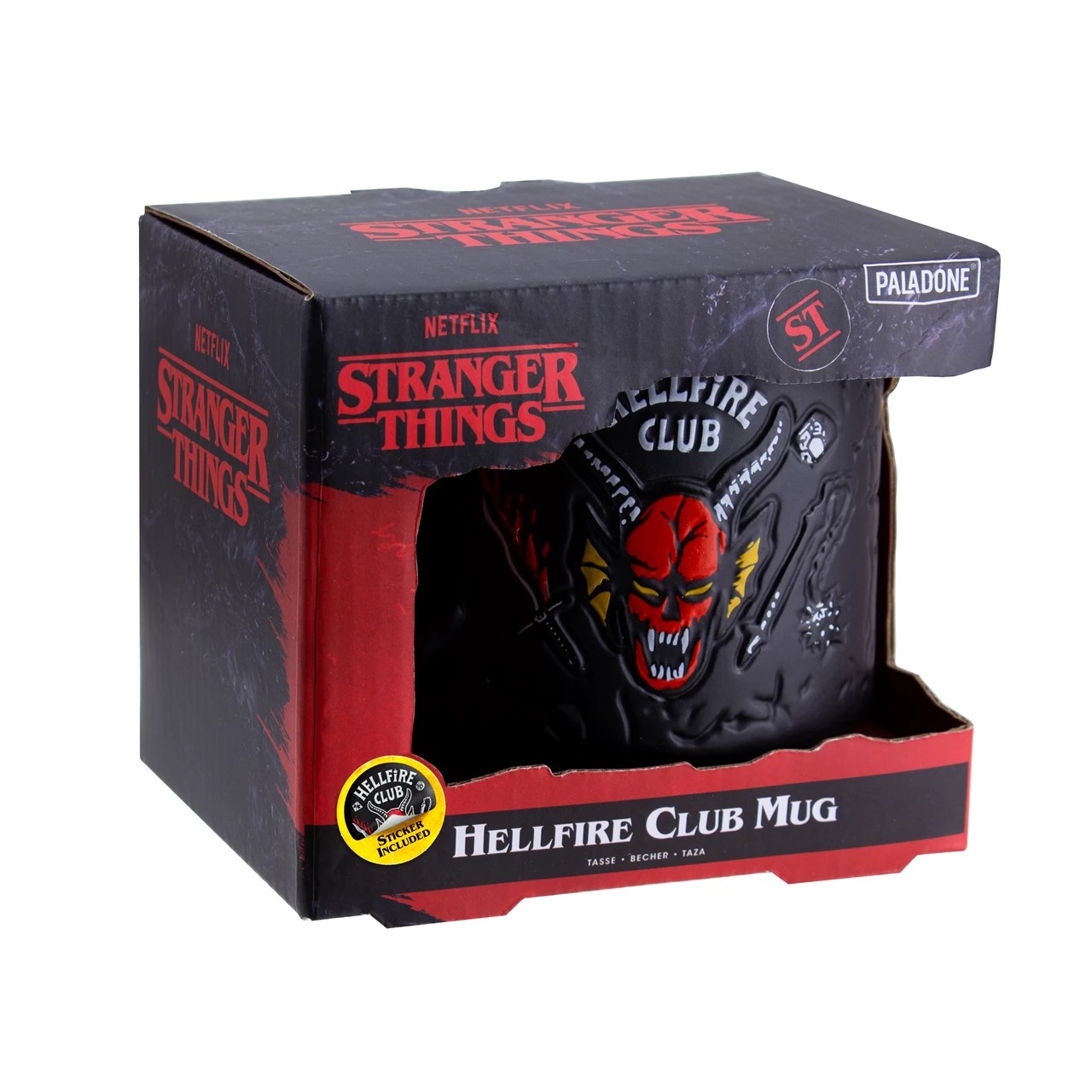 Stranger Things Hellfire Club Demon Embossed karikas (400ml)