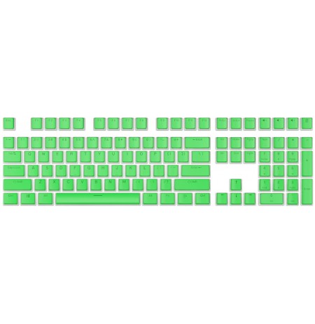 Royal Kludge Pudding PBT Keycaps - (104 tk., Grass green, PBT, ISO, UK layout)