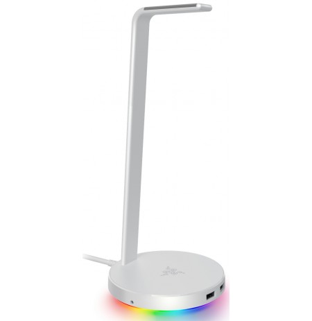 RAZER kõrvaklappide hoidik V2 koos RGB, USB 3.1 ja 7.1 ruumiline heli (valge)