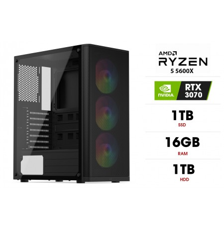 Personaalarvuti | AMD Ryzen 5 5600X, 16GB 3200MHz, SSD 1TB, HDD 1TB, RTX 3070