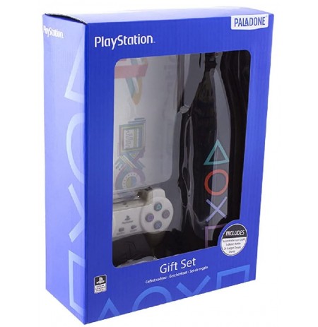 Playstation Icon valgus, pudeli ja kleebiste kinkekomplekt