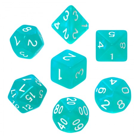 REBEL RPG Dice Set - Moonstones - Turquoise