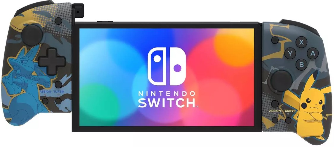 Hori Splid Pad Pro Pikachu And Lucario Nintendo Switch Controller Golden