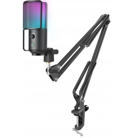 FIFINE T669 PRO2 juhtmega mikrofon RGB valgustuse ja alusega | USB