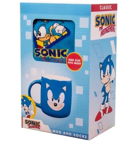 Sonic The Hedgehog kruus ja sokid kinkekomplekt