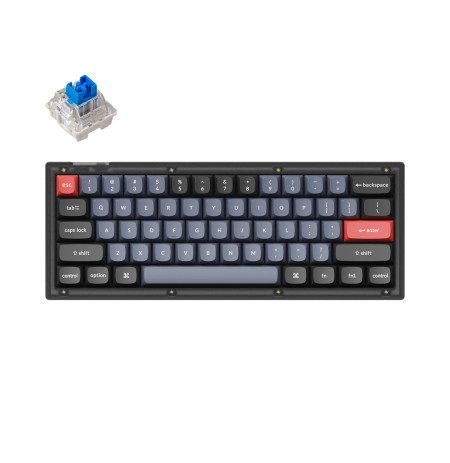 Keychron V4 60% Mehaaniline klaviatuur (ANSI, Frosted Black, RGB, Hot-swap, US, Pro Blue Switch)