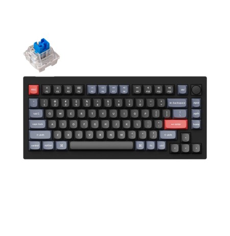 Keychron V3 80% Mehaaniline klaviatuur (ANSI, Carbon  Black, RGB, Hot-swap, US, Pro Blue Switch)