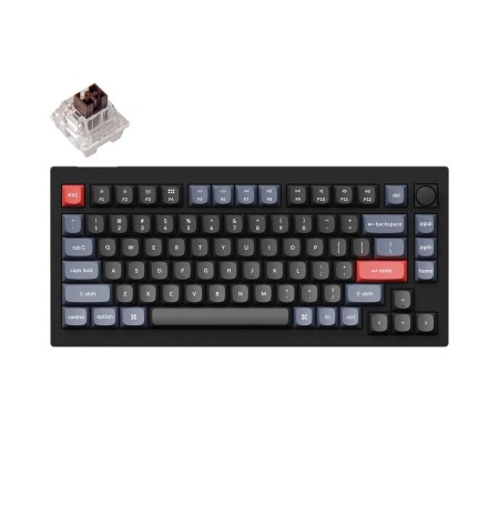 Keychron V3 80% Mehaaniline klaviatuur (ANSI, Carbon  Black, RGB, Hot-swap, US, Pro Brown Switch)